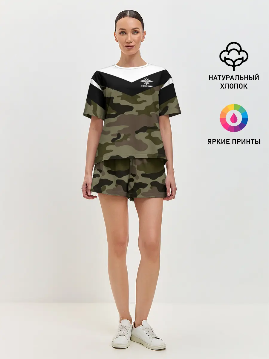 Женская пижама с шортами / Полиция