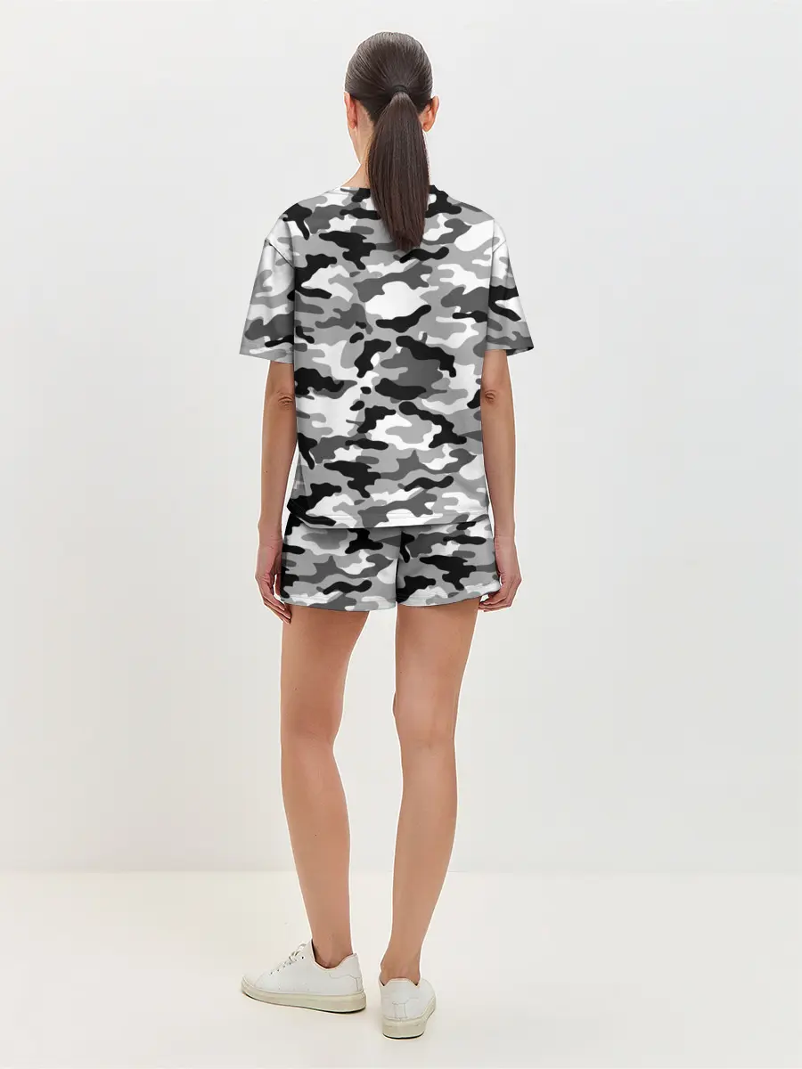 Женская пижама с шортами / Камуфляж МВД Рф