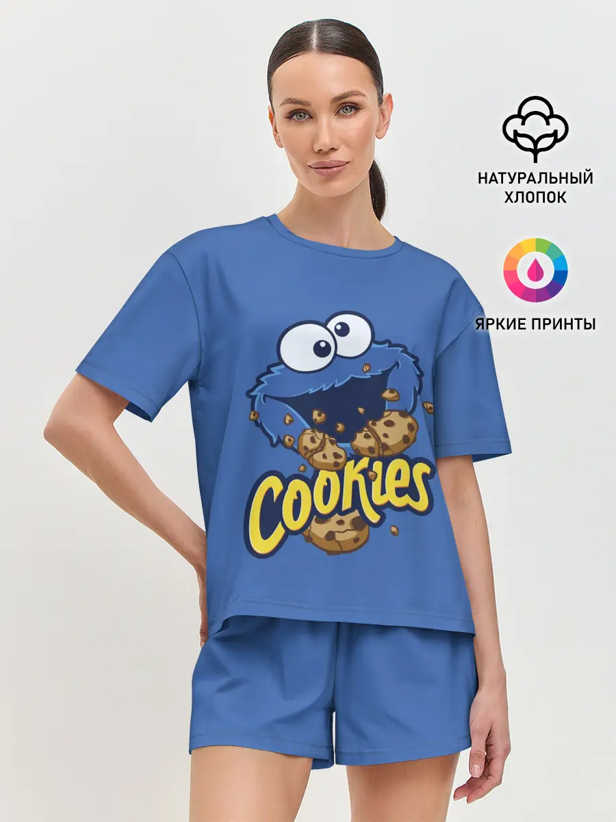 Женская пижама с шортами / Cookies