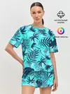 Женская пижама с шортами / ТРОПИЧЕСКИЕ ПАЛЬМЫ.