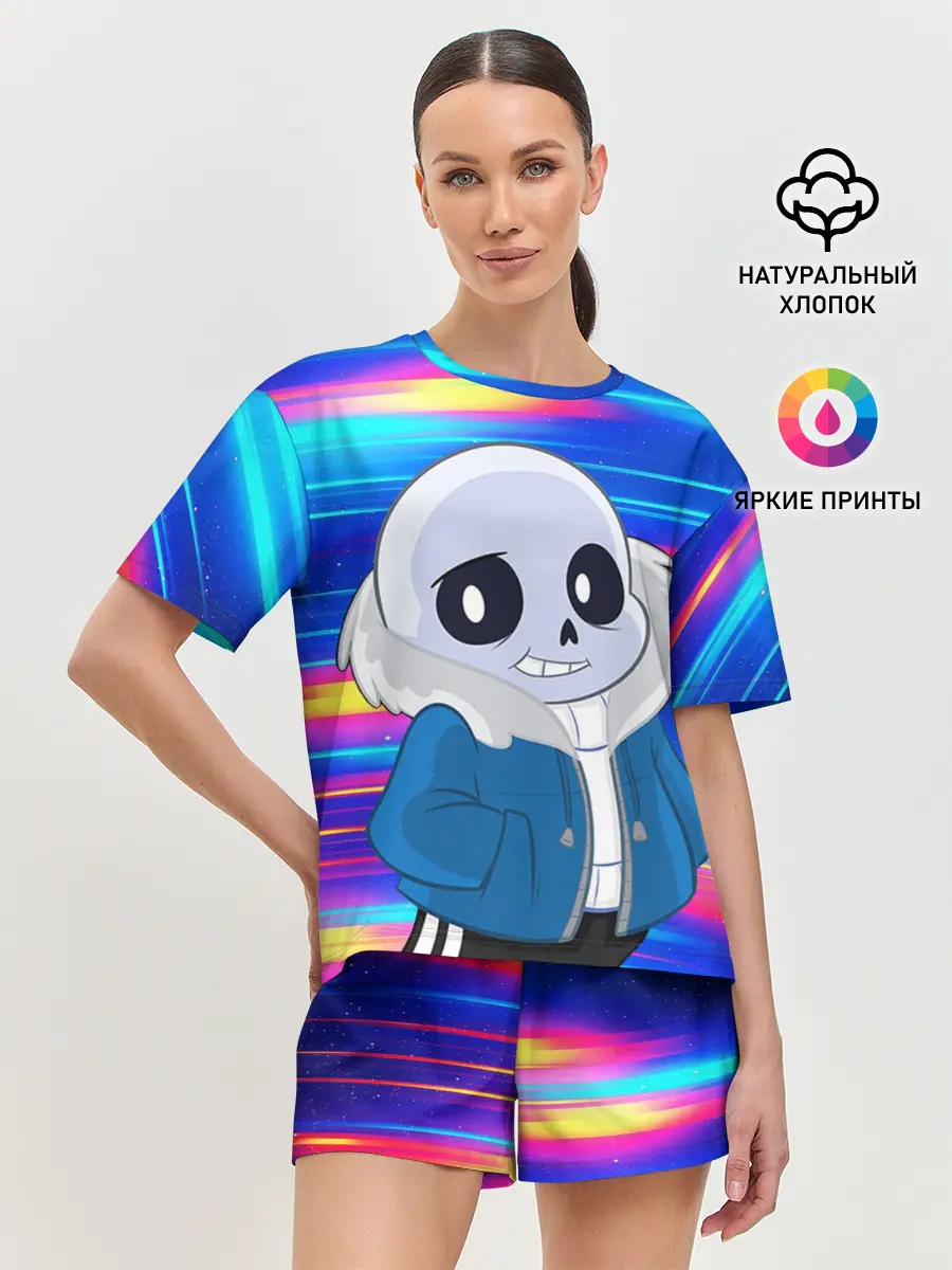 Женская пижама с шортами / Sans undertale | Санс