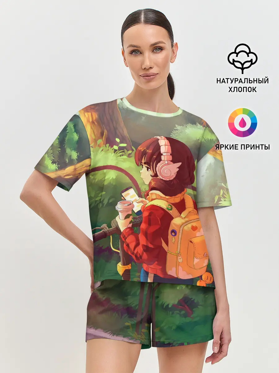 Женская пижама с шортами / STUDY GIRL