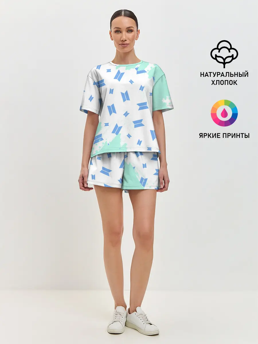Женская пижама с шортами / BTS / БТС