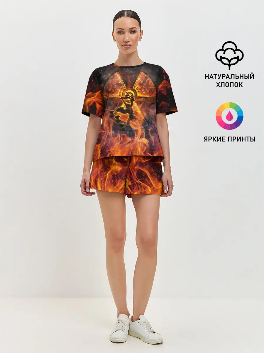 Женская пижама с шортами / S.T.A.L.K.E.R. 2 КОЛЕСО ОБОЗРЕНИЯ,ПРИПЯТЬ