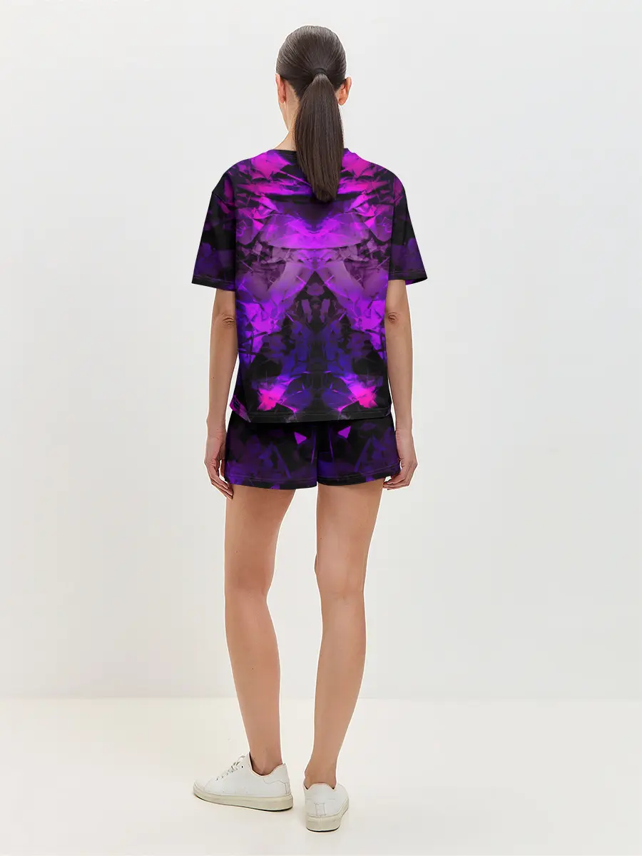 Женская пижама с шортами / абстракция,пришелиц,космос,100