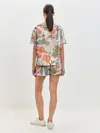 Женская пижама с шортами / Цветы