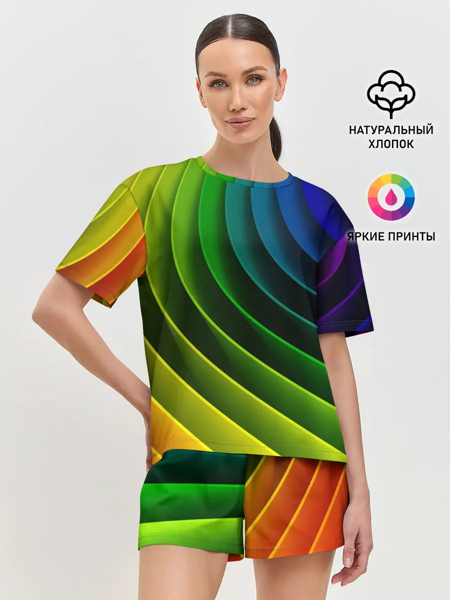 Женская пижама с шортами / Color