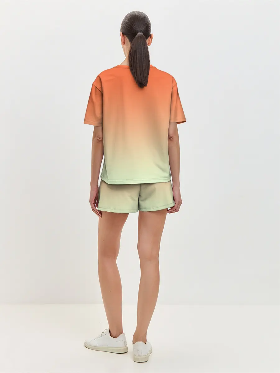 Женская пижама с шортами / Семейство Тоторо ест арбуз