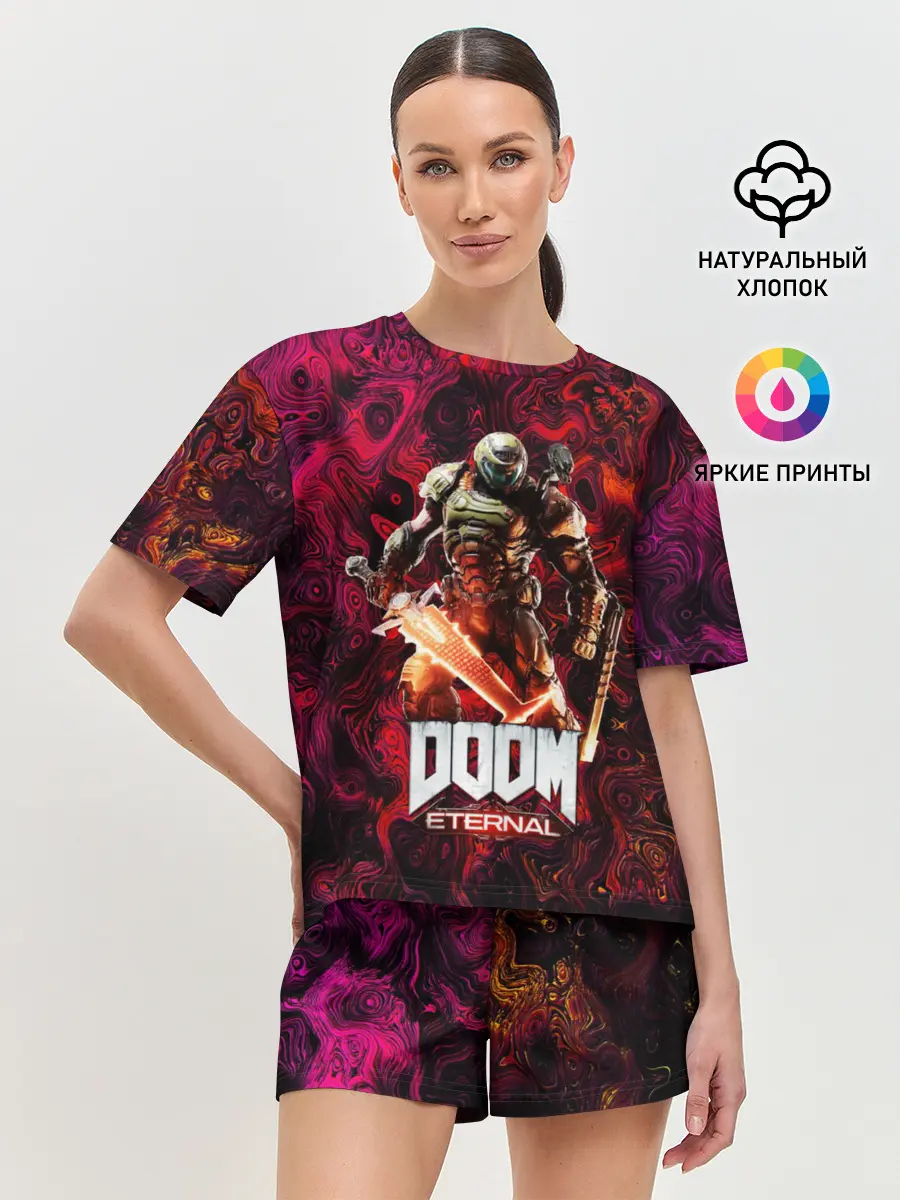 Женская пижама с шортами / Doom Eternal | Дум Этернал