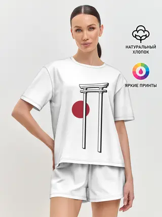 Женская пижама с шортами / Япония Тории | Torii in Japan