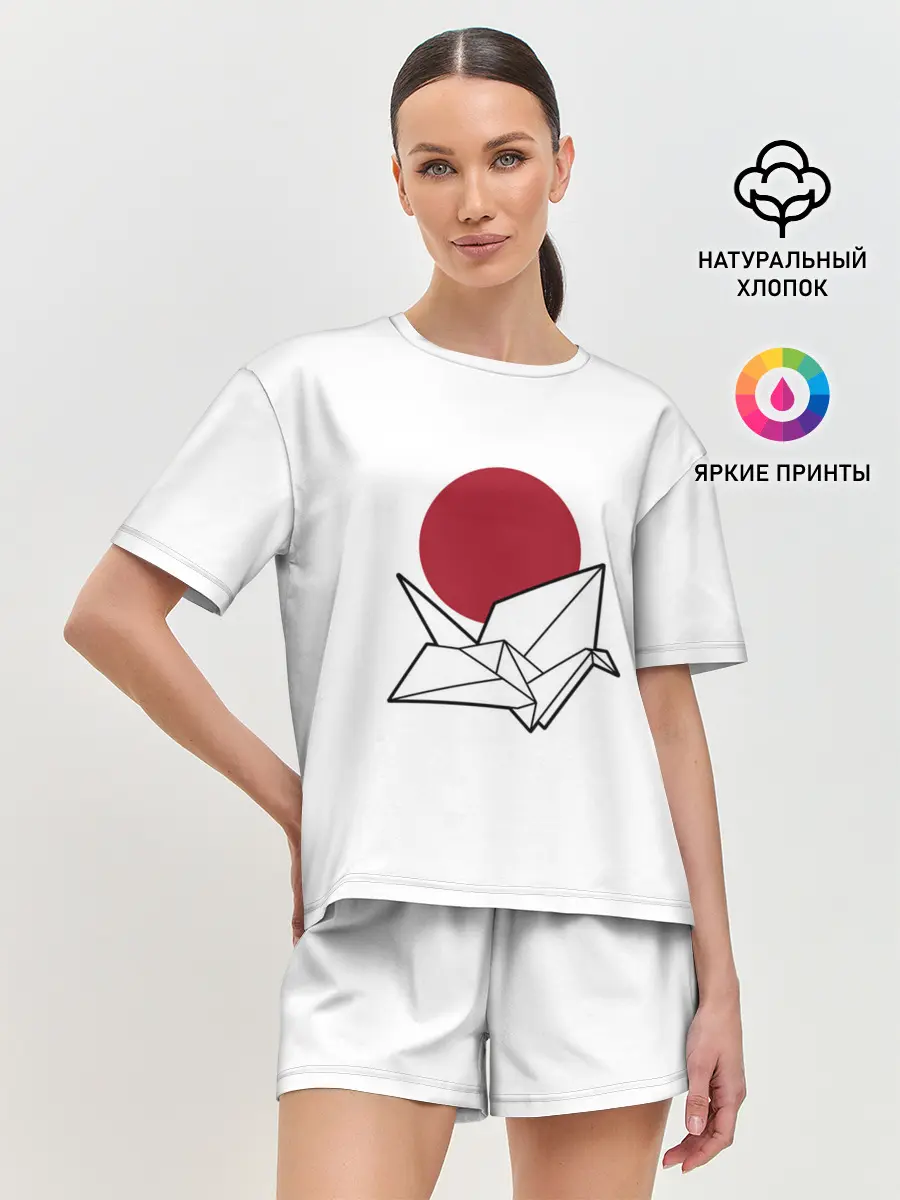 Женская пижама с шортами / БУМАЖНЫЙ ЖУРАВЛЬ | PAPER CRANE
