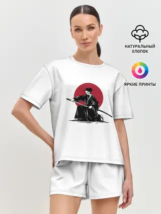 Женская пижама с шортами / ЯПОНСКИЙ САМУРАЙ | SAMURAI IN THE SUN