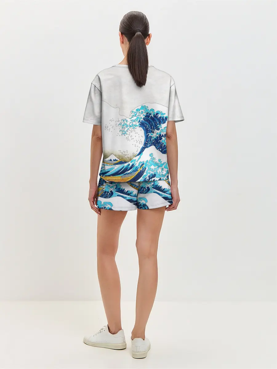 Женская пижама с шортами / Japanese wave