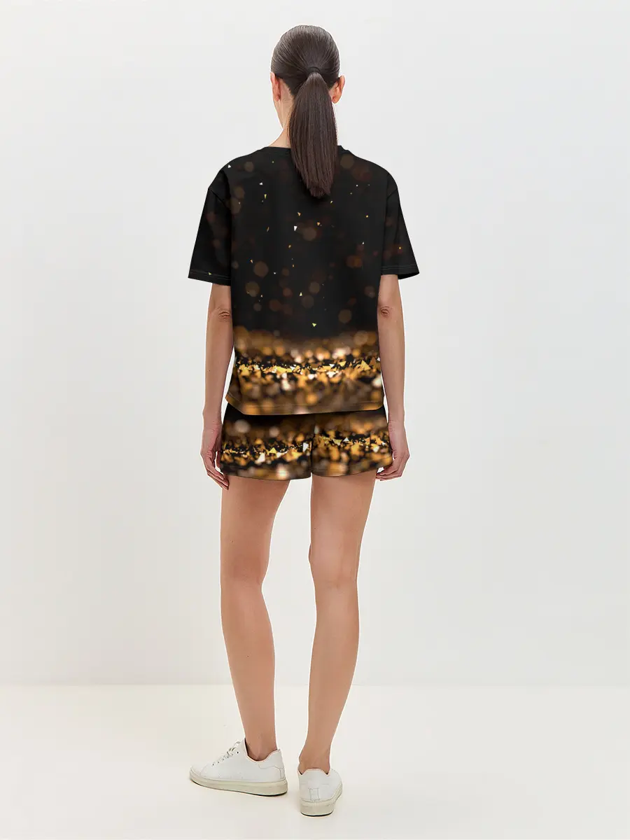 Женская пижама с шортами / Золото