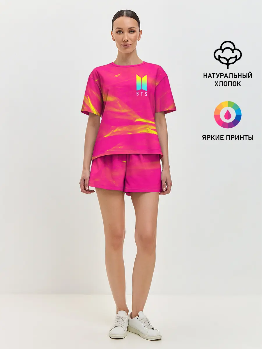 Женская пижама с шортами / BTS / БТС