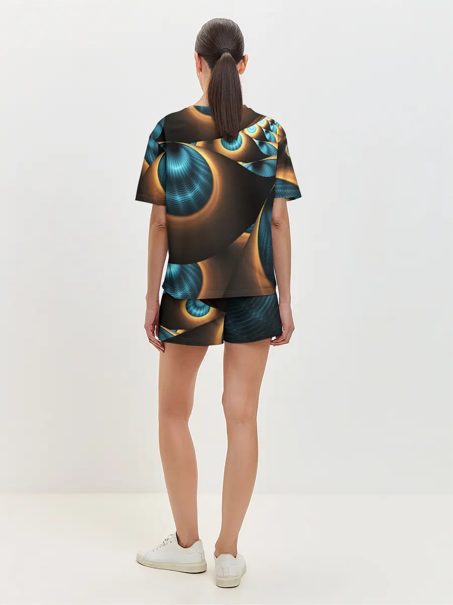 Женская пижама с шортами / 3D FRACTAL