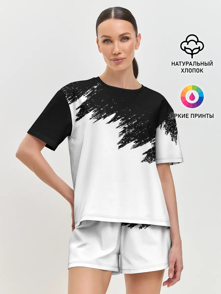 Женская пижама с шортами / КРАСКА И НИЧЕГО ЛИШНЕГО!