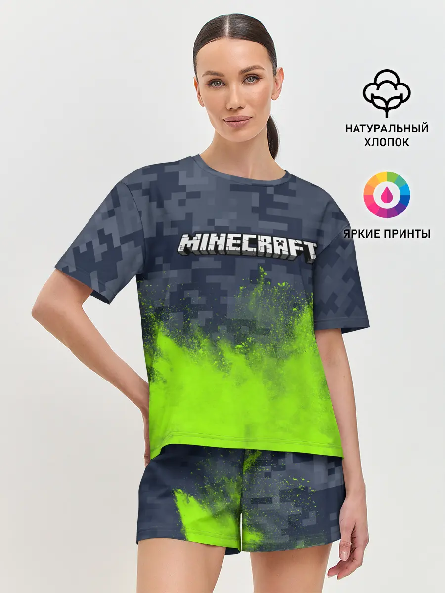 Женская пижама с шортами / MINECRAFT / МАЙНКРАФТ