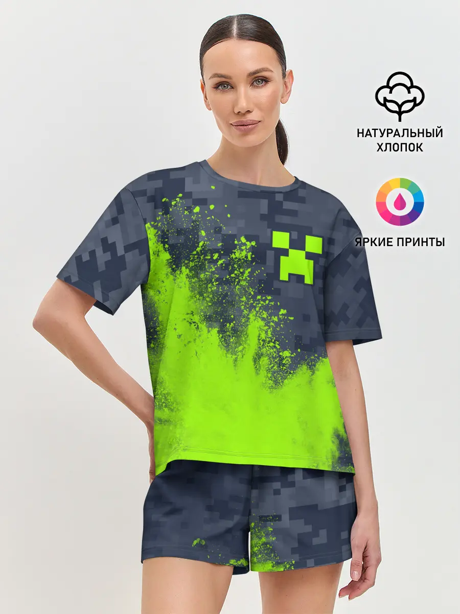 Женская пижама с шортами / MINECRAFT / МАЙНКРАФТ
