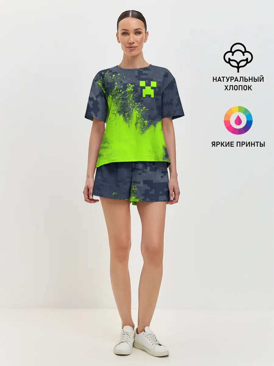 Женская пижама с шортами / MINECRAFT / МАЙНКРАФТ