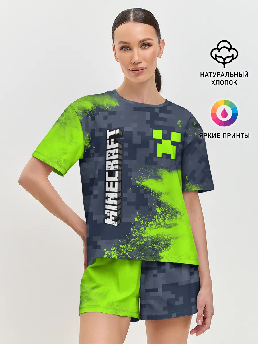 Женская пижама с шортами / MINECRAFT / МАЙНКРАФТ
