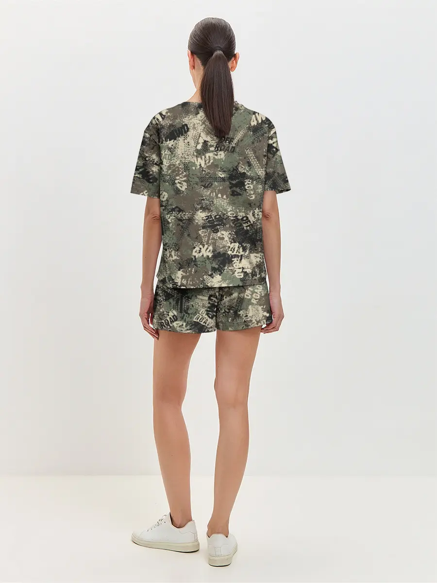 Женская пижама с шортами / Off Road камуфляж