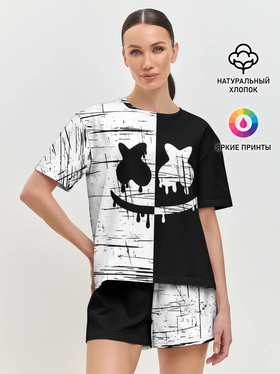 Женская пижама с шортами / FORTNITE MARSHMELLO.