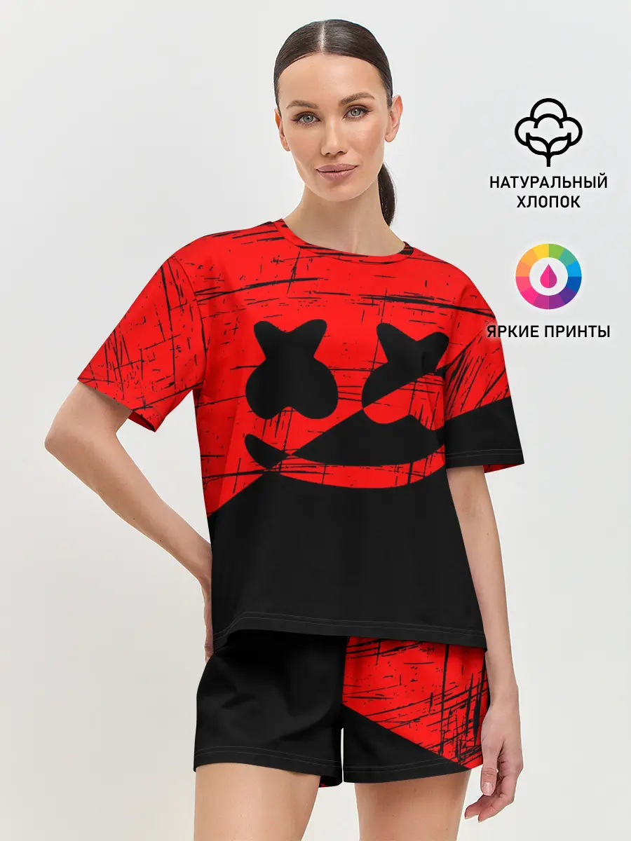 Женская пижама с шортами / FORTNITE MARSHMELLO.