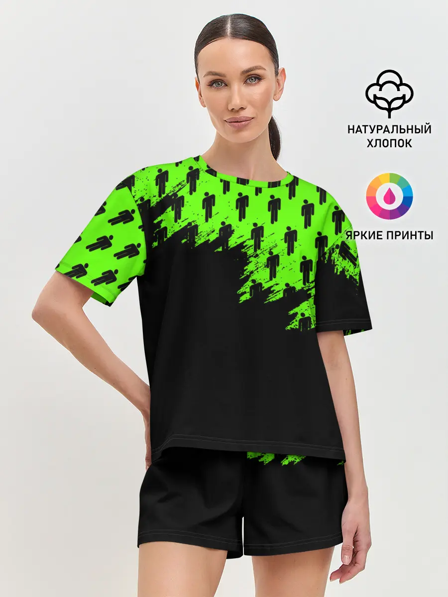 Женская пижама с шортами / BILLIE EILISH / БИЛЛИ АЙЛИШ