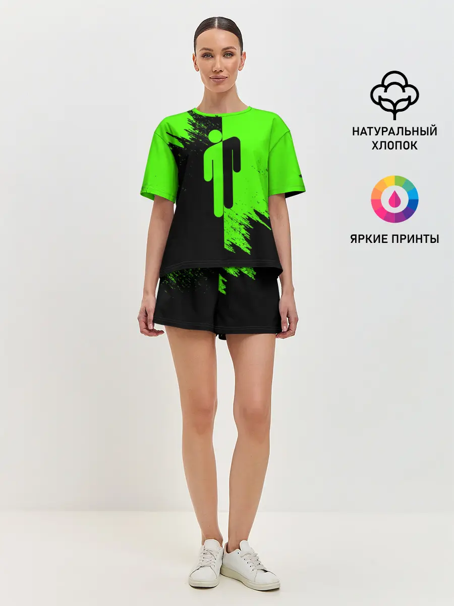 Женская пижама с шортами / BILLIE EILISH / БИЛЛИ АЙЛИШ