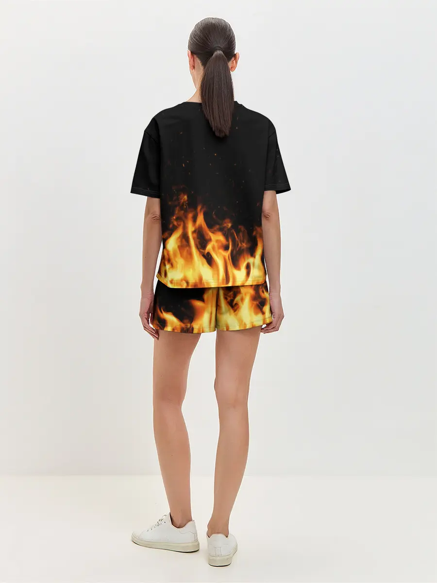 Женская пижама с шортами / Огонь