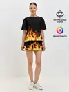 Женская пижама с шортами / Огонь