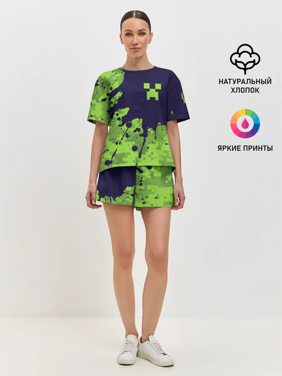 Женская пижама с шортами / MINECRAFT / МАЙНКРАФТ