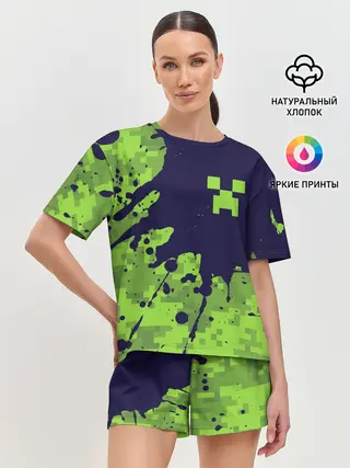 Женская пижама с шортами / MINECRAFT / МАЙНКРАФТ
