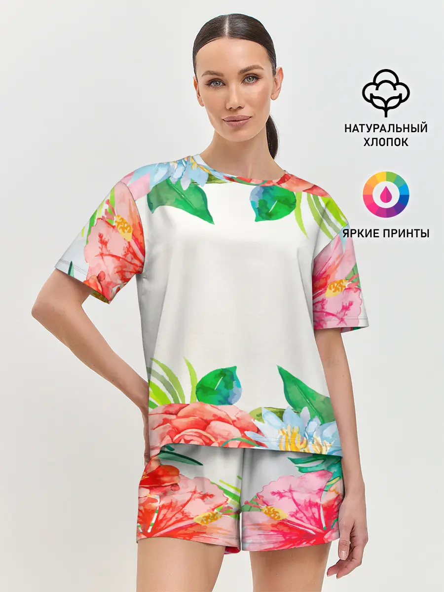 Женская пижама с шортами / SUMMER NEON