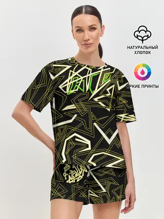 Женская пижама с шортами / Геометрическая абстракция