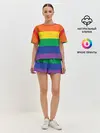 Женская пижама с шортами / Радуга