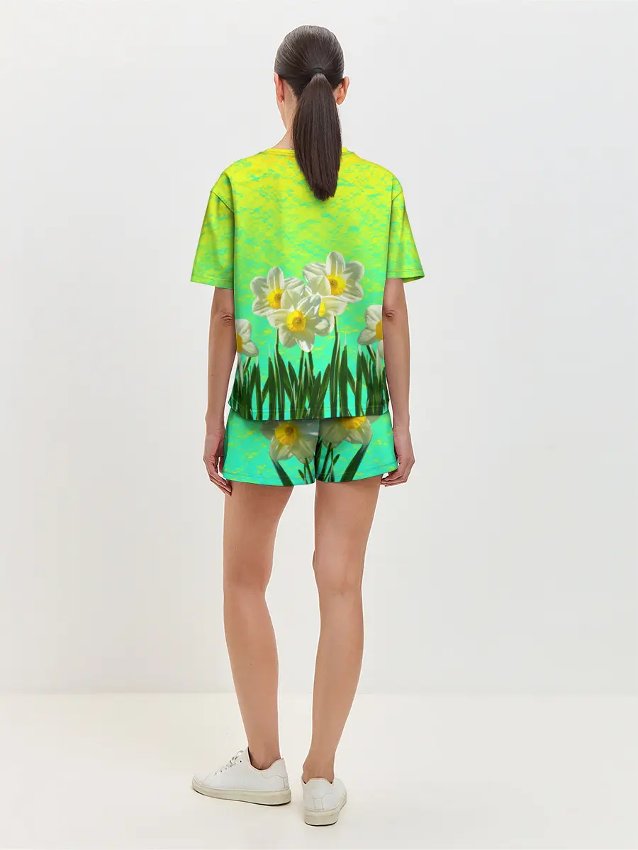 Женская пижама с шортами / Солнечные Нарциссы