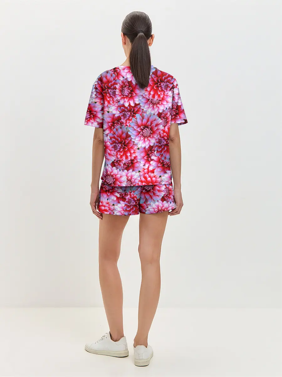 Женская пижама с шортами / Георгины