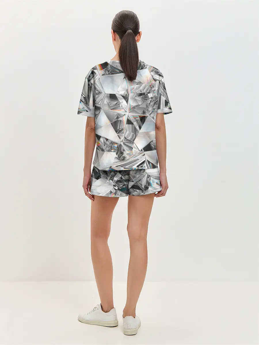 Женская пижама с шортами / зеркальный калейдоскоп