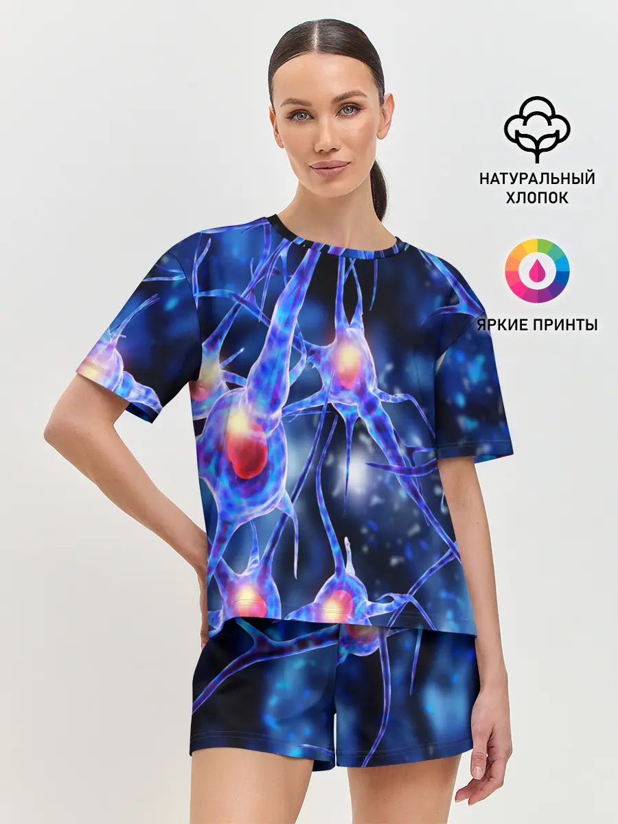 Женская пижама с шортами / НЕРВЫ