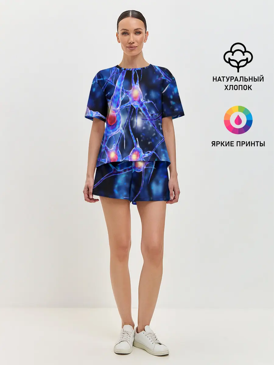 Женская пижама с шортами / НЕРВЫ