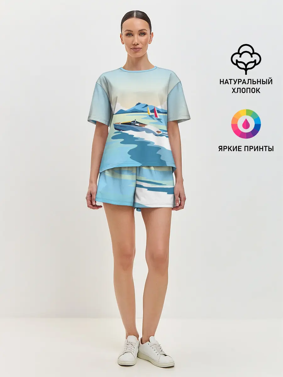 Женская пижама с шортами / Лето