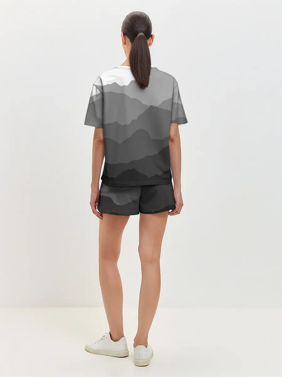 Женская пижама с шортами / горы