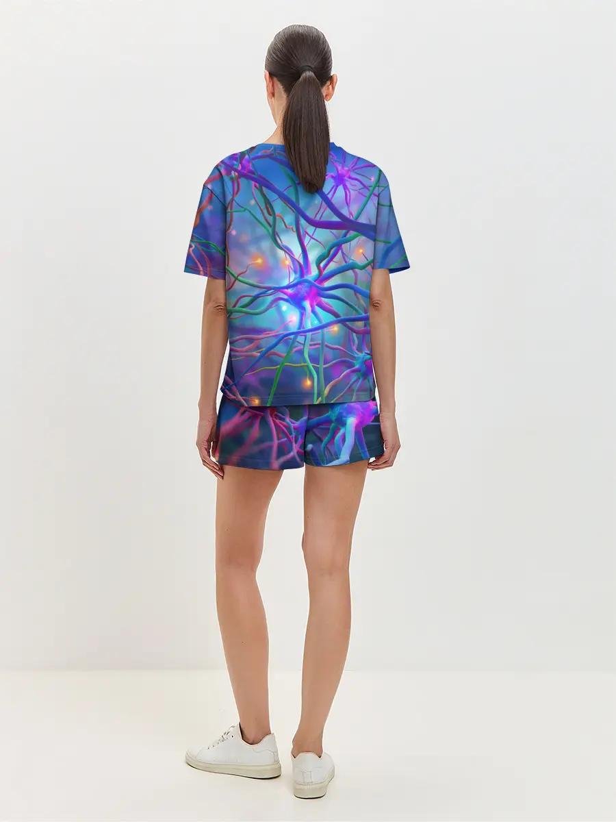 Женская пижама с шортами / НЕРВНЫЕ ОКОНЧАНИЯ