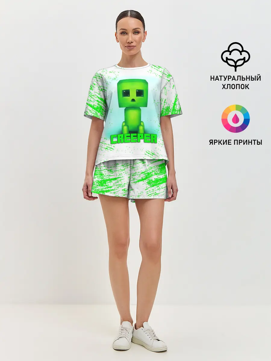 Женская пижама с шортами / MINECRAFT CREEPER