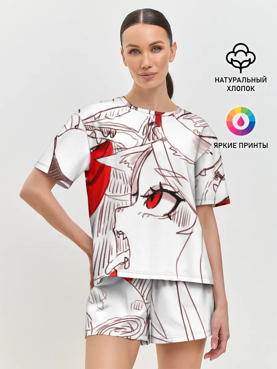 Женская пижама с шортами / Люцифер. HELLTAKER