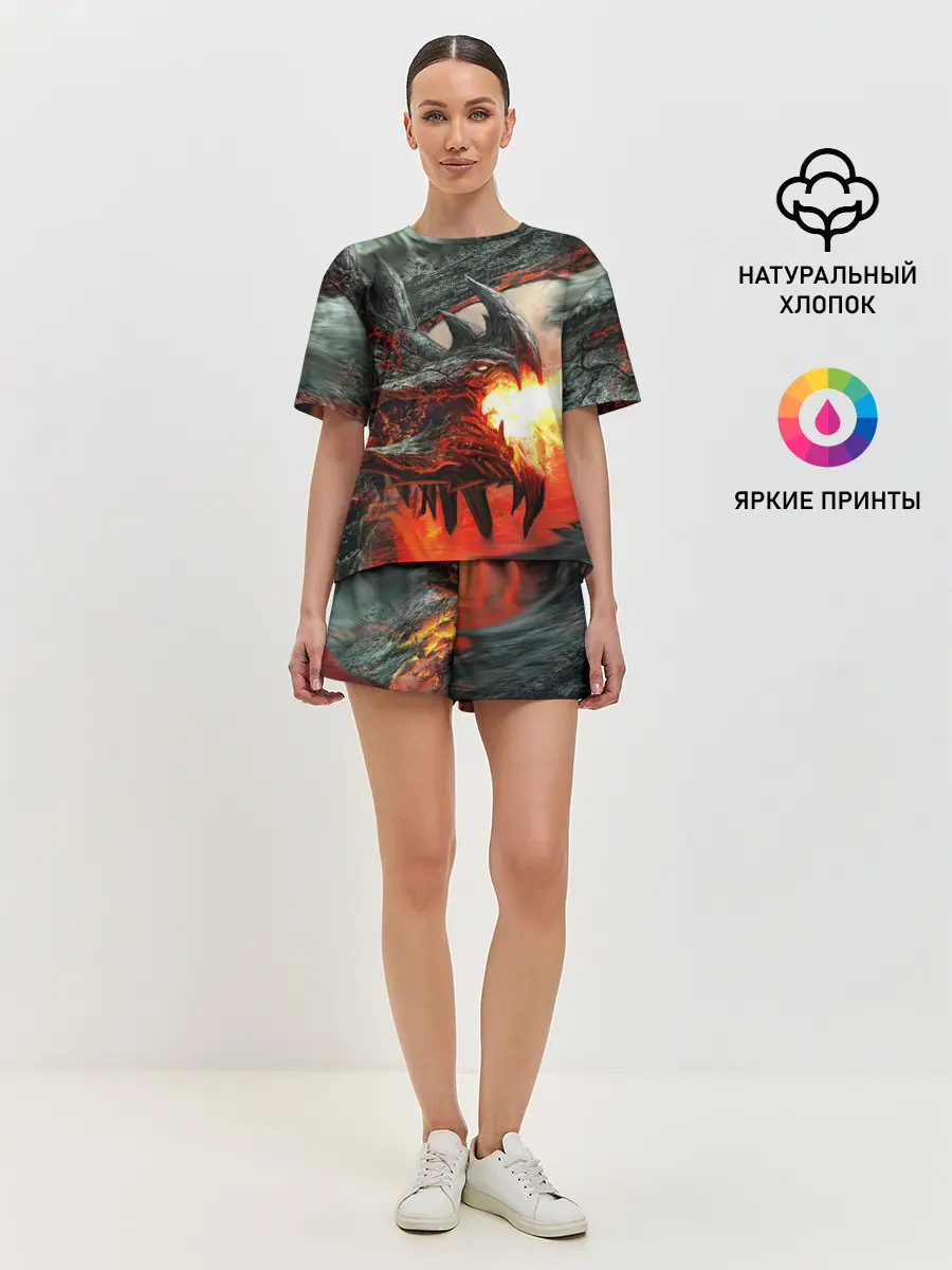 Женская пижама с шортами / Дракон | Dragon