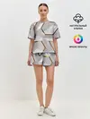 Женская пижама с шортами / 3D абстракция Iron