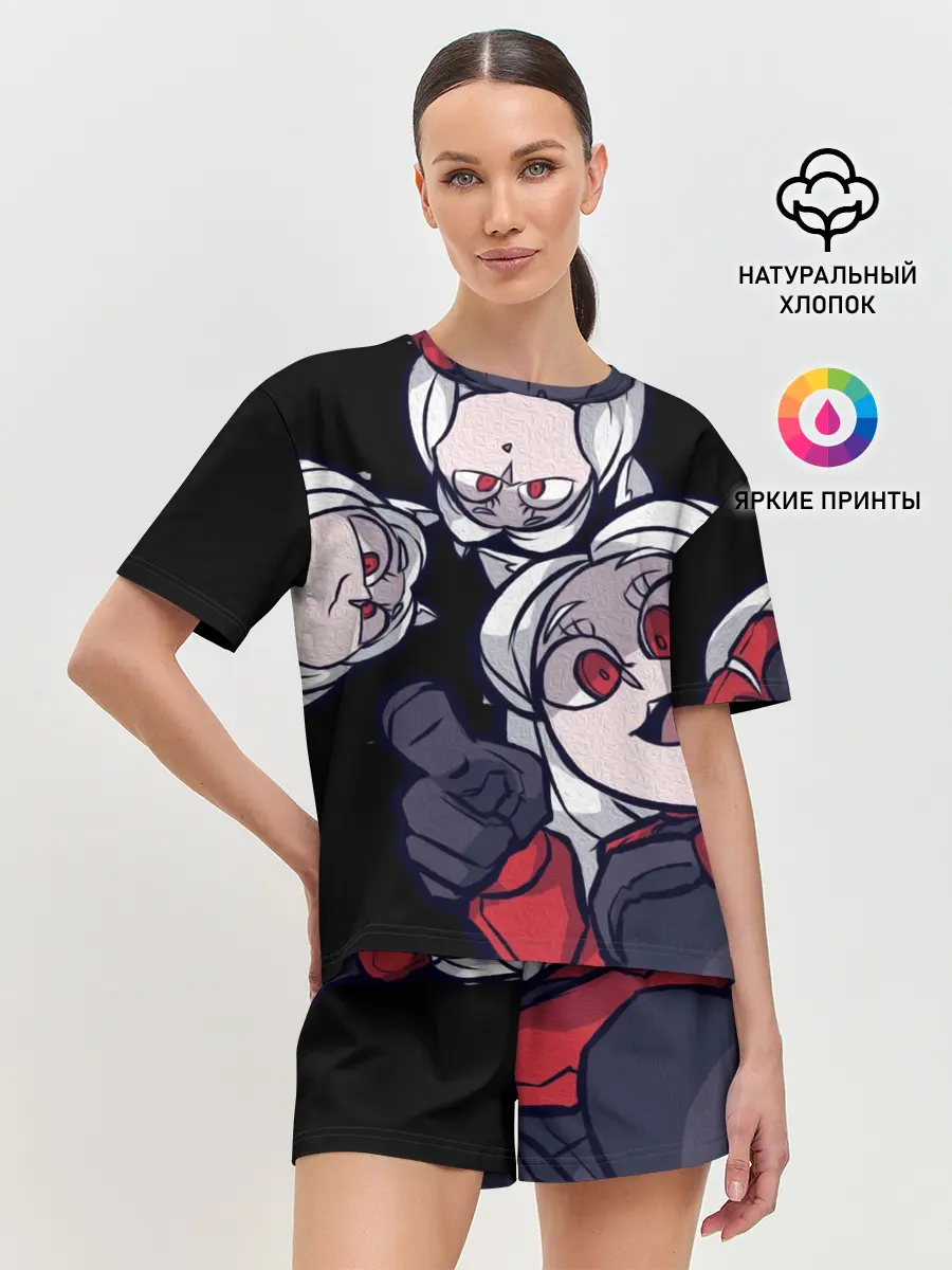 Женская пижама с шортами / Мультяшные герои Helltaker